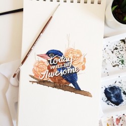 instagram:  Creating Watercolor Lettering