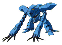 the-three-seconds-warning:  MSM-03C Hygogg  Although the MSM-03 Gogg was one of the first true amphibious mobile suits, it was handicapped by several problems which included being under-powered, limited armament, and poor performance on land.  Introduced