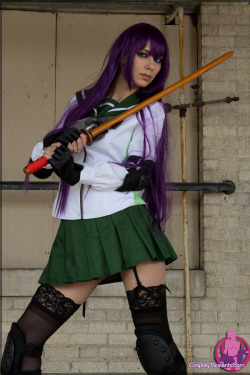 nsfwgamer:  Anna Cherry as Saeko for Cosplay Deviants Click here to see more free pics