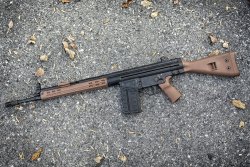 gunrunnerhell:  G3 A clone of the German H&amp;K G3, built using a parts kit. PTR is the largest manufacturer of G3 clones in the U.S but most of their parts are now made in house due the supply of G3 parts kits having all but run dry. The rifle in the