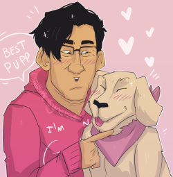 caustic-synishade:  a goof and his pupseriously, i’m so happy he’s loving what he’s doing. excited for the future :D!!