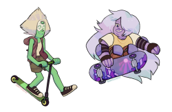 alphacentaurieth:  Gems being cool/elegant! I didn’t give Amethyst or Jasper helmets because hair is fun to draw, besides they don’t need helmets so shhh  