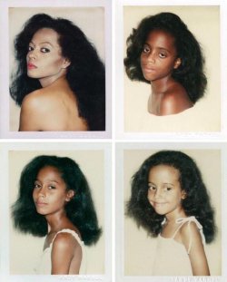 thepowerofblackwomen:   Diana Ross and her daughters Rhonda, Tracey and Chudney by Andy Warhol. 1982. #BlackHistoryMonth ✊🏿✊🏾✊🏽      #BlackGirlMagic   ✨ 