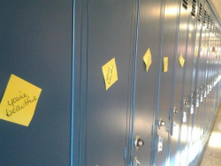 youthfairy:  fruiht:  sparkhel:  elopee:  anchor-to-heaven:  cra-yola:  5hip-l4rry:  overlyattachedpotato:  xoxoxosadinside:  This is a picture of something I did at my school last year. I wrote out 1,986 sticky notes that each said “You’re beautiful”