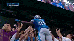 yahoosports:  The Lions sure know how to celebrate touchdowns.  My touchdown celebrations would be banned. I’m not PG kinda guy.
