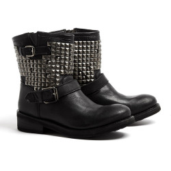 thepolyvorecollection:  Ash Titan Antique Silver Studded Ankle Biker Boots (see more bootie boots) 