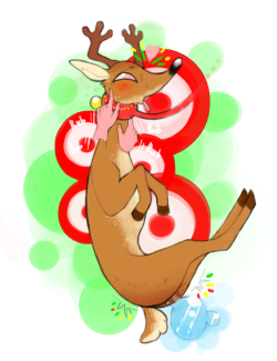 ajinbymoonlight:  kaboozey:  So like me and my friend went to Target yesterday to get supplies for blowing up an unused pumpkin from Halloween. In the store there were these really cute deer characters on Christmas graphics throughout the store, and like