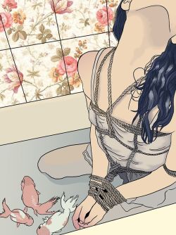 fetishweekly:  Gorgeous art by italicizedvagina based on our soaked rope set.I love this so much, it really brightened my day (ღ˘⌣˘ღ) thankyou thankyou! ♥ Hazel 