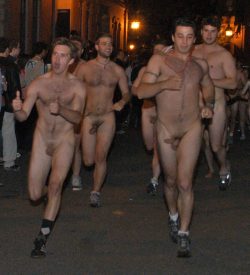 Streaking was one of the first activities where men were “allowed” to be naked together.