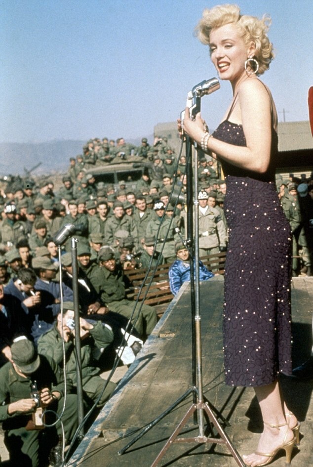 talesfromweirdland:  Marilyn Monroe visits the troops in Korea, 1954.She went on
