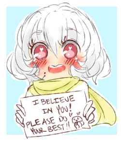 sailorpalinstrashcan:  I drew some motivational Clears last night and today was Clear’s route and iM NOT OKAY have happy Clear cheering you on. 