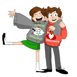 danidery:  I wanted to draw these losers in some dumb sweaters I’ve seen(Hanukkah version)