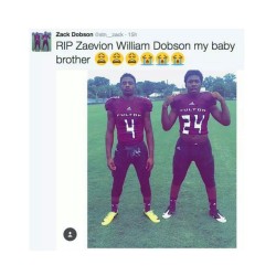 thedudeofdudism:  Would I/you be this brave?  Number 24 is Zaevion Dobson. He was a high school football player in Knoxville, Tennessee. (That’s his brother Zack next to him)  Earlier this week he dove on top of three girls to shield them from a random