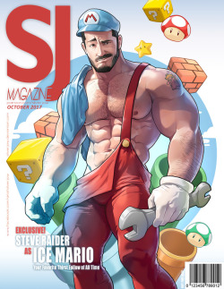 silverjow:Throwback…Fictional magazine cover feature Steve Raider as Mario