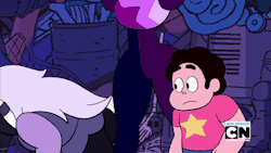 artemispanthar:  It really amuses me that she hooks her arm around Garnet’s waist to wave at Steven instead of just moving in front of her  She has also hugged Garnet’s thigh in “Mirror Gem” when she’s freaked out about the mirrorwhich is probably