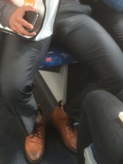 theslinkerthings:  dirtyhairyscot:  Why do I never get guys like this on my train?!  Wow! I would just die. lol 