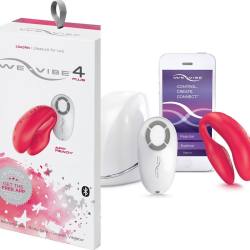 We-Vibe 4 Plus Compact, body-hugging couples vibrator Curved to fit her body and fit snugly in place  We-Connect app Connect, customize and control from anywhere with the app  Wireless remote Remote with intensity and mode control  Storage Case Discreet