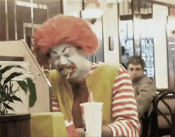 wonderfrankie:  real-hiphophead:  Me, if I try to eat fast food, lol  Same 