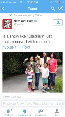 fridek:  vivalaevolucion:Once again, white America has shown that it can’t even stomach seeing diversity in TV shows. Seems like they got too used to being the default they forgot that people of color like the one on Blackish actually exist. Shout out