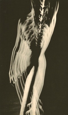 thegreatinthesmall:  Lieberman, Archie - Multiple exposure (nude) 1961