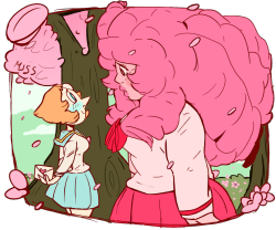 misspolycysticovaries:  Pearl decided to confess her feelings for Rose senpai on valentine’s day! will her feelings be reciprocated?  