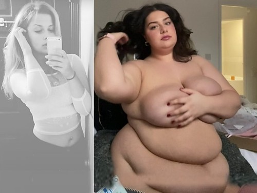 teasesfatties:  sammybellyshop:  AlissAs Curvygainer since some years on her indulging way. Lost every control since quarantine. Personal No 1 “Miss Fattening Face”.On he way to a real fat beauty.    Goddess. 