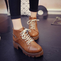 fastfashionofworld:  Buckle Rivet  Ankel Chunky Heel Martin Boots  Leather Low Heel Slip On Ankle Boots  Zipper Ankle Chunky Heel Knight Martin Boots  Discount code: 20off1829 