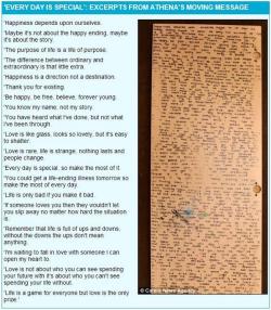 The picture above is from the article linked below: 12-yr-old cancer victim leaves heartbreaking secret letter behind her mirror http://dailym.ai/1machtA 