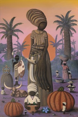 paullewinart:  Nanny and the Pumpkin Seeds   This piece was inspired by the Jamaican Folktale of “Queen Nanny and the pumpkin seeds”.  She is one of my favorite characters from Caribbean folklore and is Jamaica’s only female national hero. She