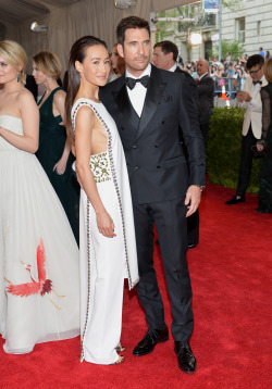 celebritiesofcolor:  Maggie Q and Dylan McDermott attend the ‘China: Through The Looking Glass’ Costume Institute Benefit Gala at the Metropolitan Museum of Art on May 4, 2015 in New York City.