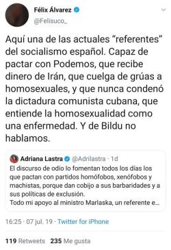   Tremendo combo de Felisuco: “Socialismo”, “comunismo”, “Irán”, “Cuba” y “Bildu” en un solo tuit.  