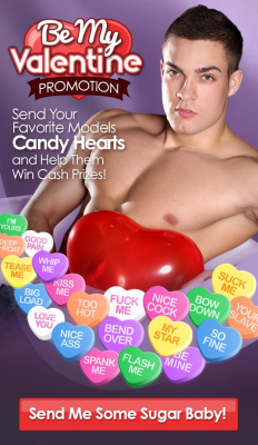 Check out our Valentines Day Promotion at gay-cams-live-webcams.com Be My Valentine Promotion (Day 1) Â This time of year is all about showing your love and appreciation! Get ready for romance and erotic fantasies to really celebrate the sexiest holiday.