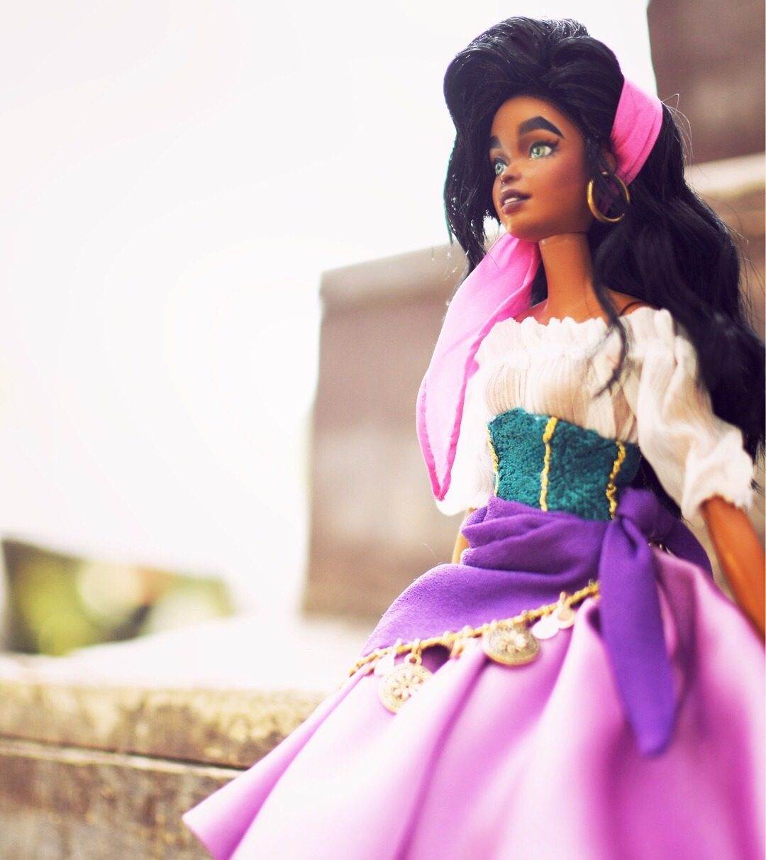 Finally was able to take decent pictures of the @barbie made to move custom Esmeralda