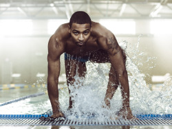 blackmanonyx:  Cullen Jones:  Olympic Swimmer 2 Olympics, 4 Medals, 1 World Record   Cullen Jones has risen to become an Olympic medalist and a world record holder. Cullen earned a scholarship to North Carolina State University where he began to make