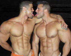 gymresonance:  Two south american boys playing around with kissing. Daniel Marvin, Pedro Andreas