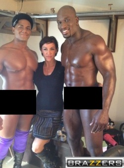 rwfan11:  BRAZZERS »&gt; Darren Young and Titus O’Neil ….I just love these ‘BRAZZERS’ pics , they are so hot and funny! …….when I first got this pic, I labeled it  &lsquo;Interracial Gangbang&rsquo; , BUT after Darren’s announcement….