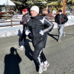boxingfanatik:  Gennady Golovkin getting his cardio in at Big Bear, CA earlier this morning. He is currently preparing for his fight with Ishida on 3/30 live from Monte Carlo, Monaco. The fight will be broadcasted by @HBOboxing.  Big Bear? Like where
