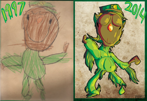 XXX Found a REALLY old drawing I made of a leprechaun photo
