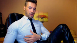 isirsblog: He has yearnings ….. A hot malebot showing what its perfectly programmed sexual protocols are able to do. That’s one I’d love to have at home. The tight clothing and leather are extremely hot but what lies underneath it will literally