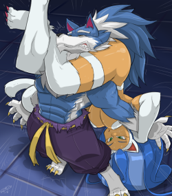shonuff44:   A. Nelson Comm Leg-Locking with Felicia 2   Not sure what this leg lock is called, but it looks pretty painful. Here is Felicia, once again in a tight embrace with the great Jon Talbain. I think she is amping up for if Capcom ever releases