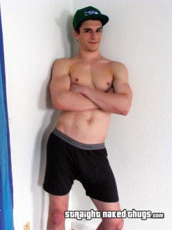 straightnakedthugs:  In walks this “GQ” looking, 19 year old muscle boy and says he wants to join the SNT Crew. First off he looked more like a Chippendales Dancer than “Thug Meat”, second, it takes more than saying you want to be a Crew Member;