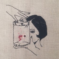 socialpsychopathblr:Hand embroidery by Adipocere