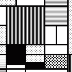 artagainstsociety:  Composition With Black, Dots, Stripes &amp; Black by John Tibbott