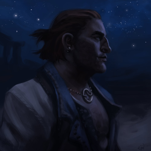 erinhascoffee:I decided to make some starlit Varric fanart for Dragon Age Day, 2021! I’m not very active on Tumblr, but I do post regularly on my instagram: https://www.instagram.com/ejwsketch/ 