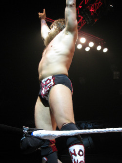 snerkie:  Daniel Bryan on Flickr.Via Flickr: Daniel Bryan @ Adelaide, South Australia WWE house show on the 29th of July ‘13  Hello Bryan Bulge!