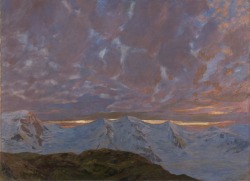 blastedheath:  Hans Beat Wieland (Swiss, 1867-1945), Gebirgslandschaft (Piz Palü) [Mountain View (Mount Palü)], 1898. Oil on canvas, 111 x 151 cm.