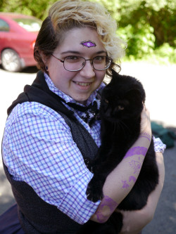 lithefider:  Tentacle Cecil Palmer by wahrsager (I took the photos before we left for Animenext).  The kitty is mine too hehe.  Wildcat filling in for Khoshekh.  :)  &ldquo;He is holding a cat.&rdquo;Thank you for taking these! Poor Wildcat, he was