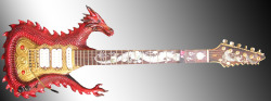 archiemcphee:  Artists Jamie Ghio Sanches and Mike Braunewell of the Gibraltar-based company Sworddesign transform electric guitars into one-of-a-kind custom art pieces that still function as playable musical instruments.  &ldquo;The process starts with