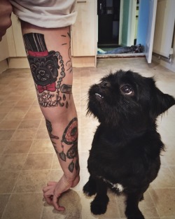 showyoursupport: showyoursupport:  Patrick approves of me new tattoo of him.  Me wee baby. 