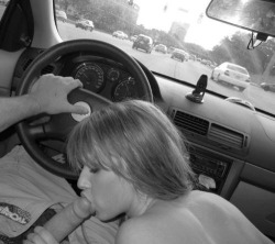 The exhiliration entailed in a car blow job never seems to get old&hellip;